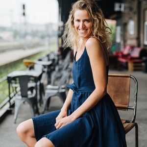 Linen cami dress